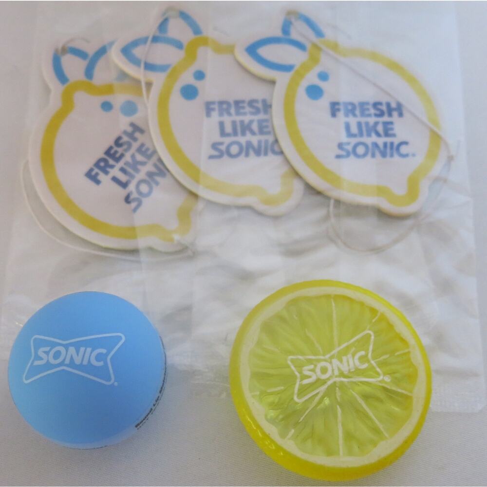 Sonic Drive In Unreleased Lemon Slice Clip/Air Fresheners/Lip Balm Promo New
